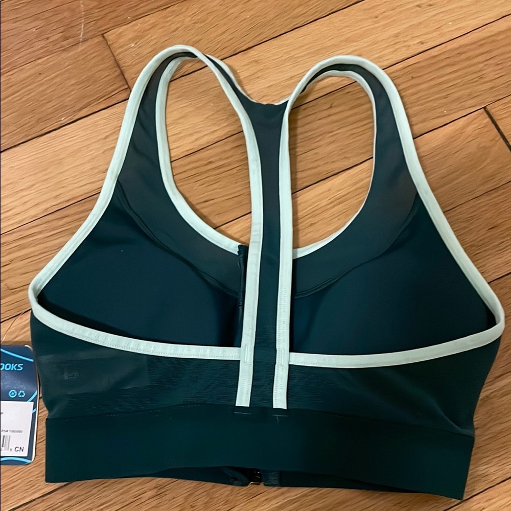 NWT Brooks Racerback Zip Sports Bra - Picture 4 of 5